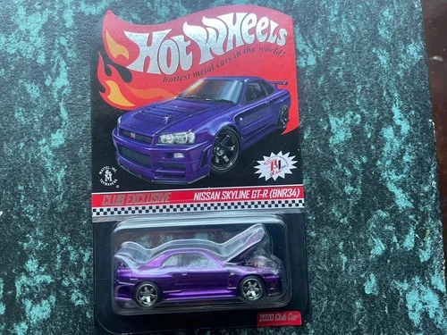 HOT WHEELS RLC NISSAN SKYLINE GT-R R34 PURPLE 2020 CAR