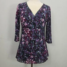 Vtg Y2K Mesh Babydoll Top L Fairy Grunge Whimsigoth Dark Romantic Indie Feminine