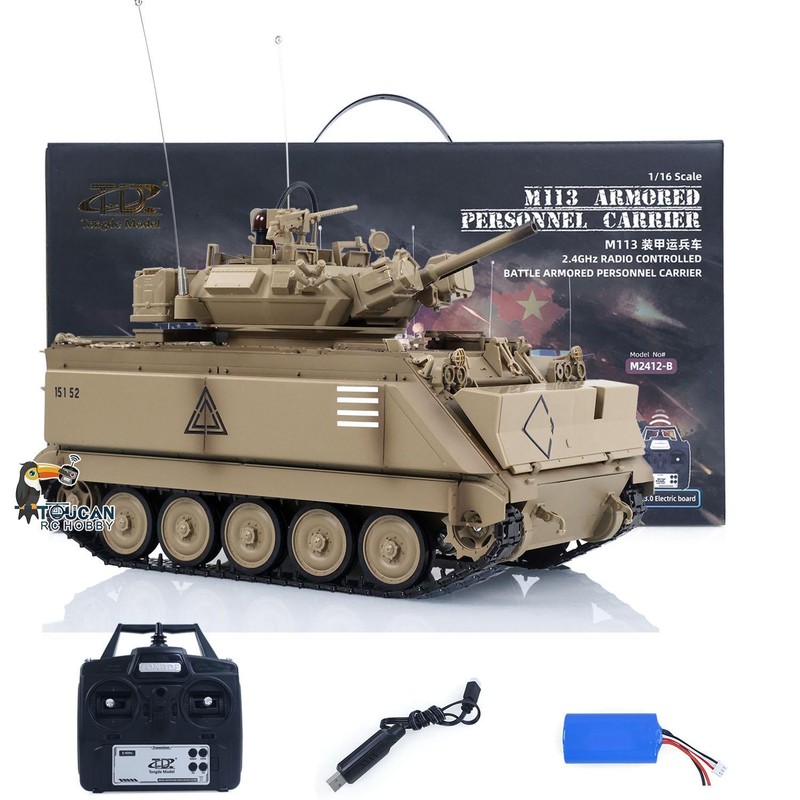 US Stock 1/16 RC Tank M113A1 320Turret Recoil Elevation Infrared Driving Wheel