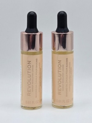 Makeup Revolution Baking Oil Hydrate & Prep Face Primer Liquid Lot of 2 New
