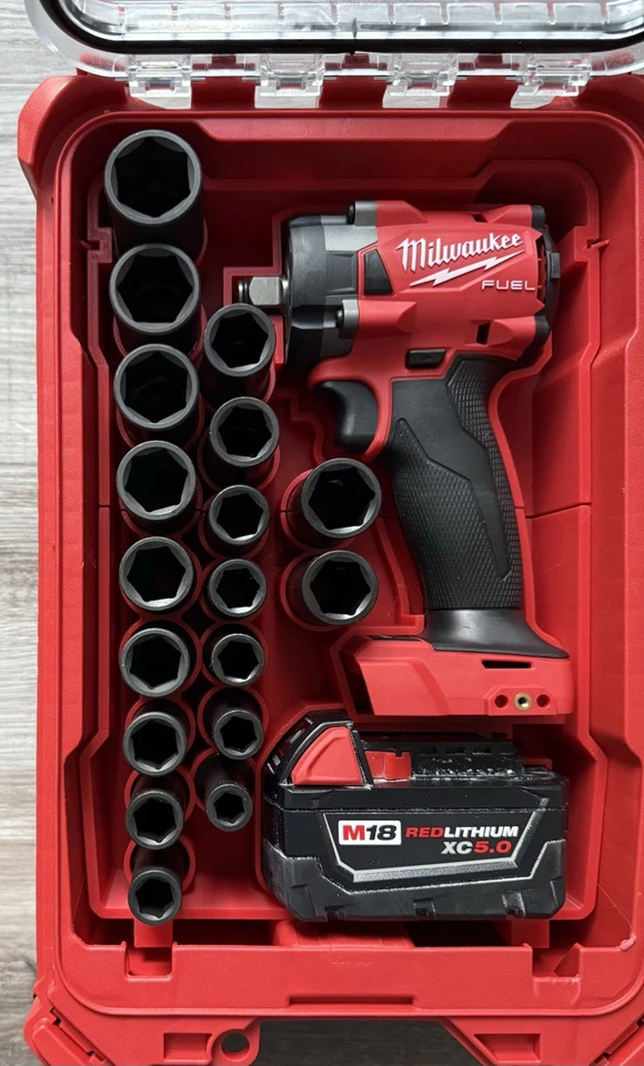M18 Milwaukee Packout 1/2 Impact 2855-20 + Socket storage insert 48228435 - Image 2 of 4