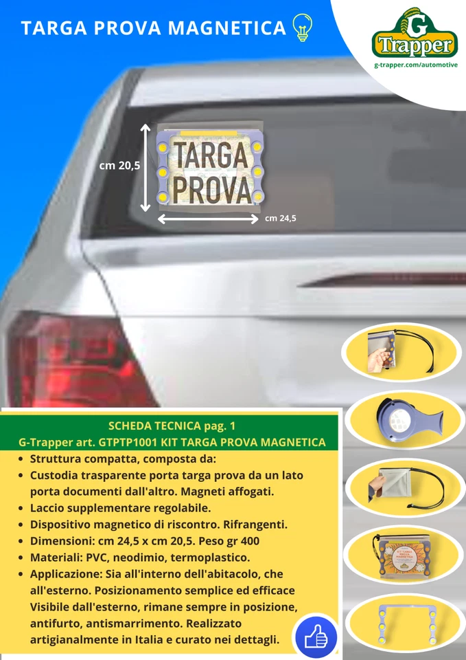 2 targa prova magnetica kit completi Porta targa prova calamitate vetro poster - Immagine 2 di 3