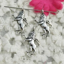 Free Ship 60 Pcs Antique Silver Lion Charms Pendant 28X16MM H-641