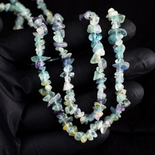 Sehr attraktive ultimative bunte Fluorit 218, kt Perlen Halskette RK 18 E693