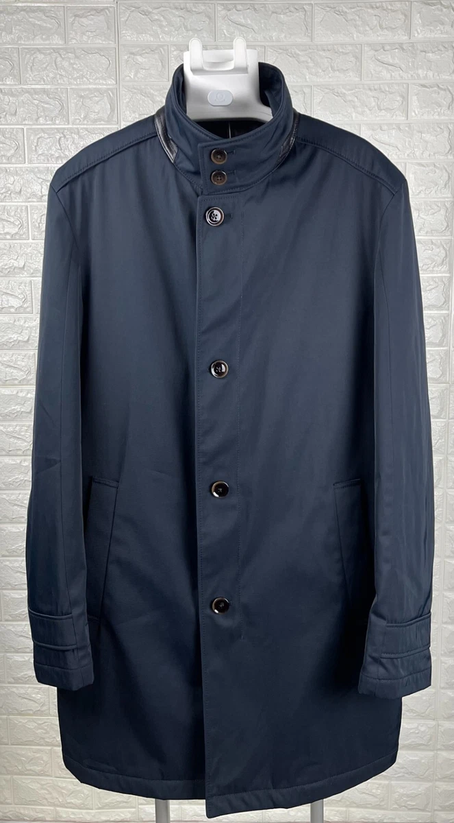 Strellson Men s Gordon Coat Mac Trench OverCoat Blue Green Size 50