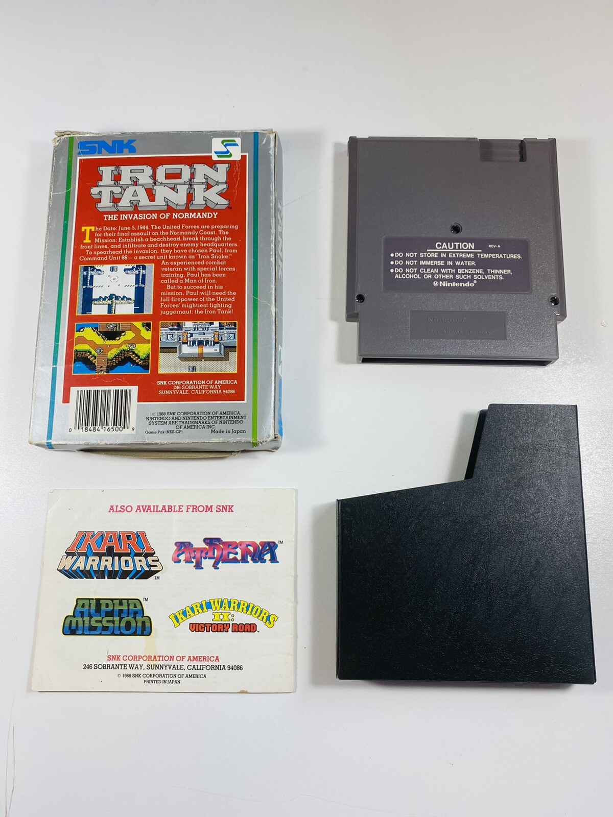IRON TANK NES Nintendo Game Original BOX Complete CIB Instructions