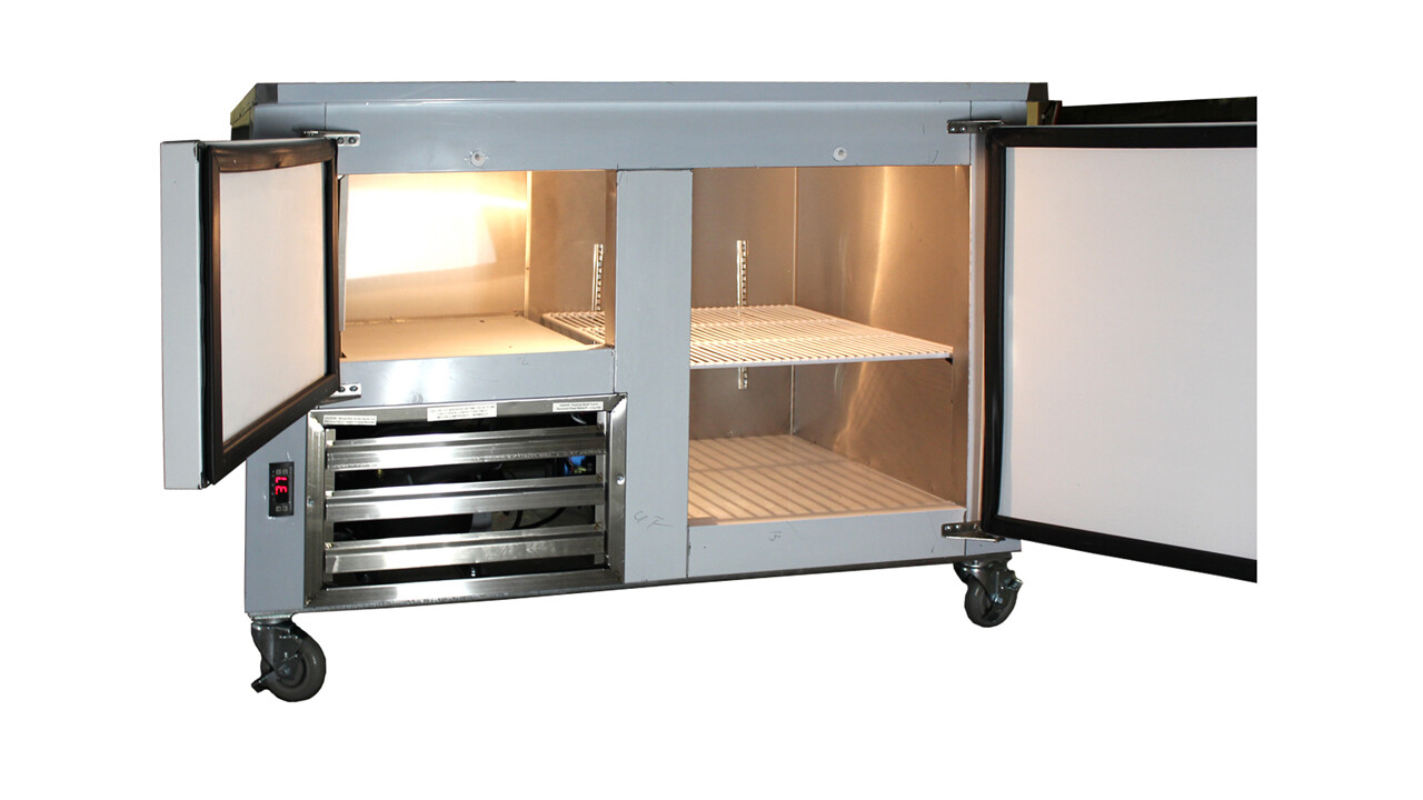 Cooltech 1-1/2 Door Low Boy Worktop Refrigerator 48" Made in USA/US Compressor