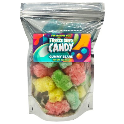 Freeze Dried Candy Gummy Bears Variety Pack Crunch Treats, 2 oz
