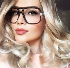 Vintage OLD SCHOOL Oversized Huge Grandmaster Nerd Large Top Aviator Eyeglasses