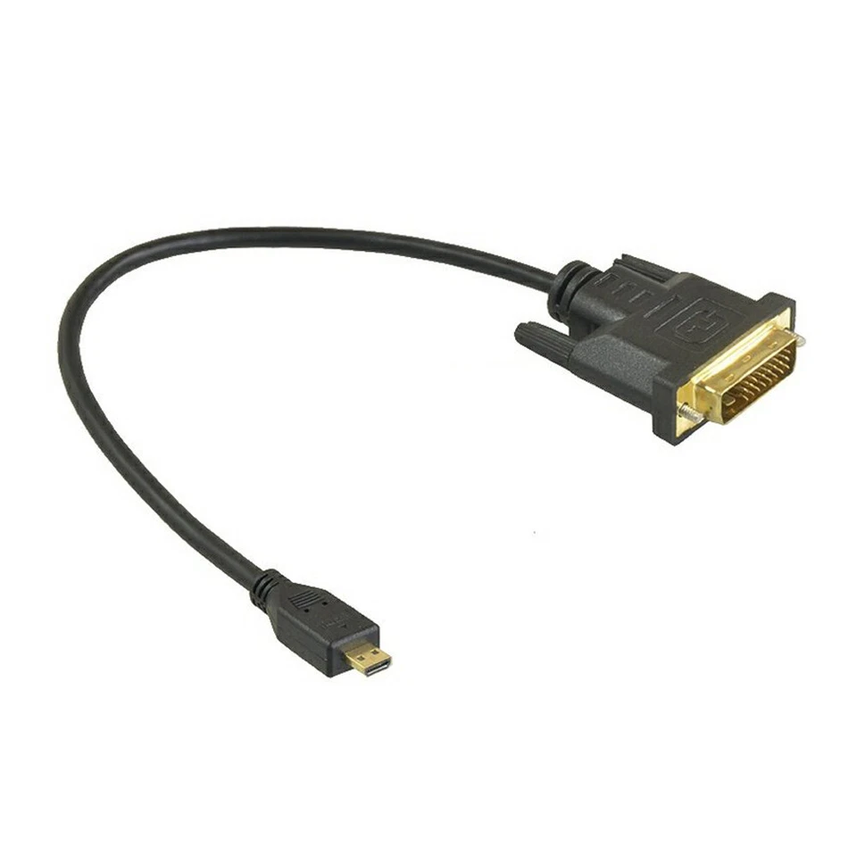 Cable Micro HDMI a DVI PC a Monitor DVI PC Portátil a TV Adaptador Convertidor Cable Foto 4 de 4