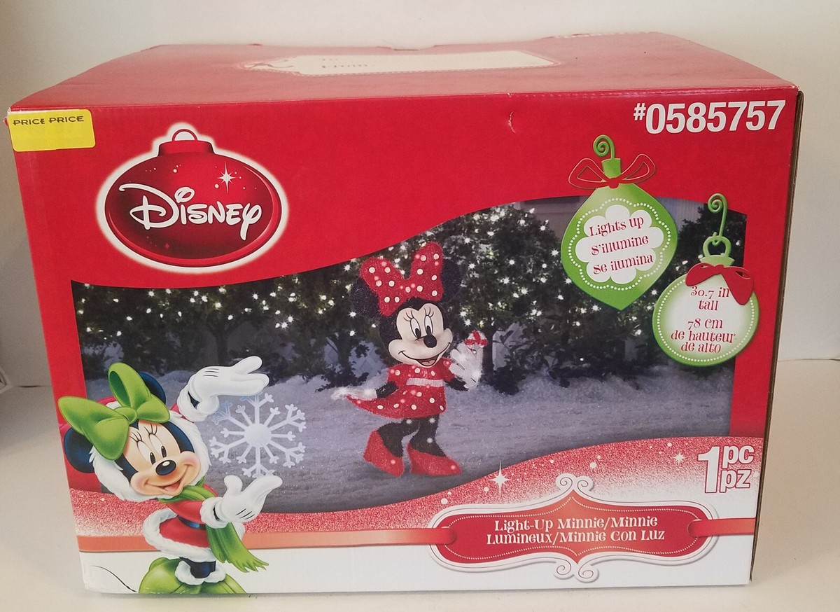 DISNEY LIGHT-UP MINNIE 30.7 in Tall 1 pc 2014 GEMMY #0585757 NRFB