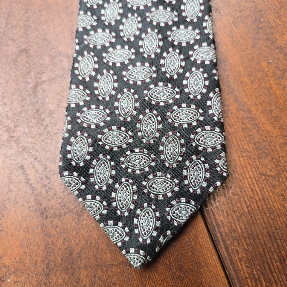 Corbata de seda vintage Ferrell Reed Nordstrom, tejida en Inglaterra, 100 % seda - geométrica Foto 2 de 4