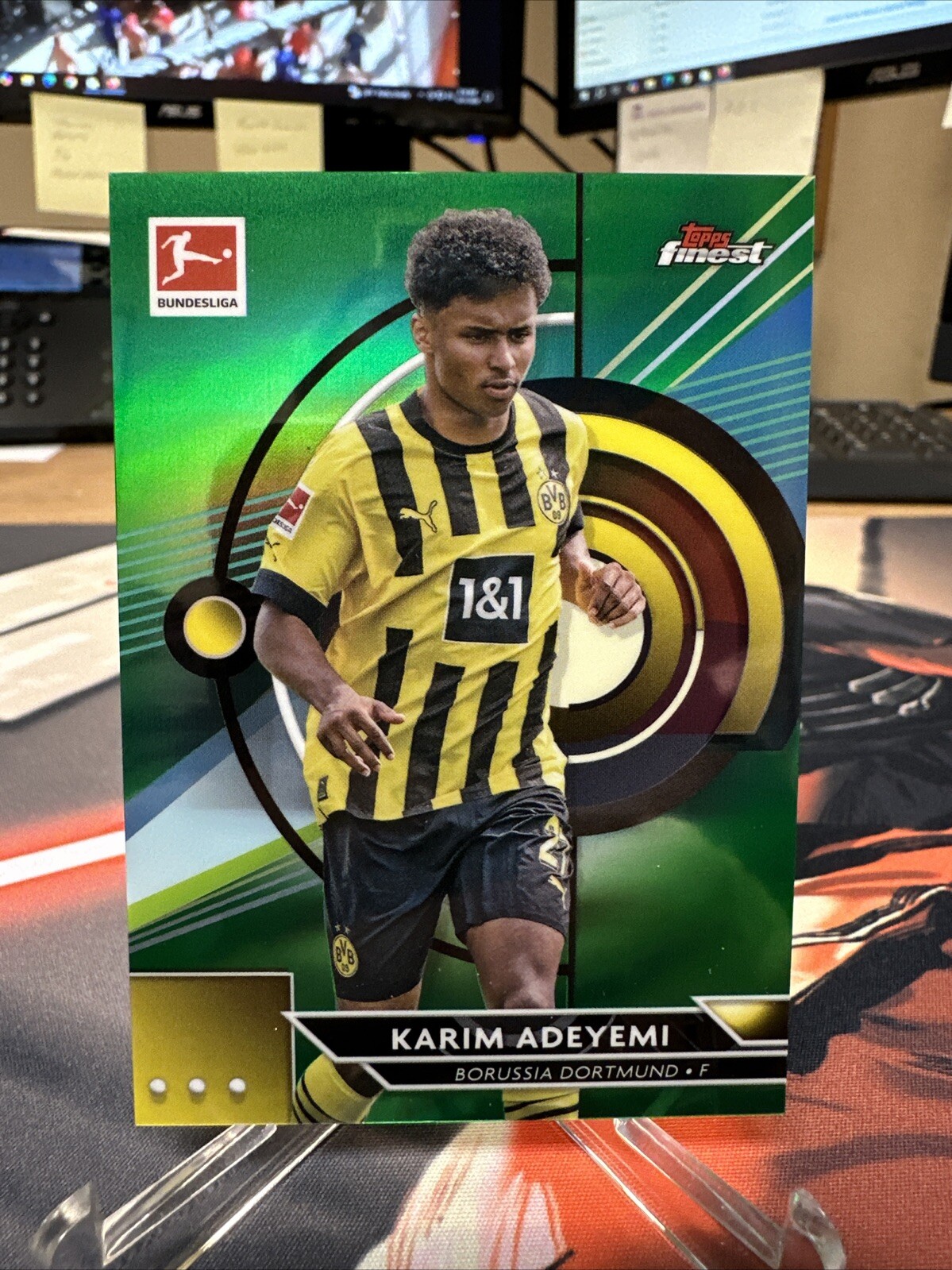 2022-23 Topps Finest Bundesliga Karim Adeyemi Green Refractor 43/99