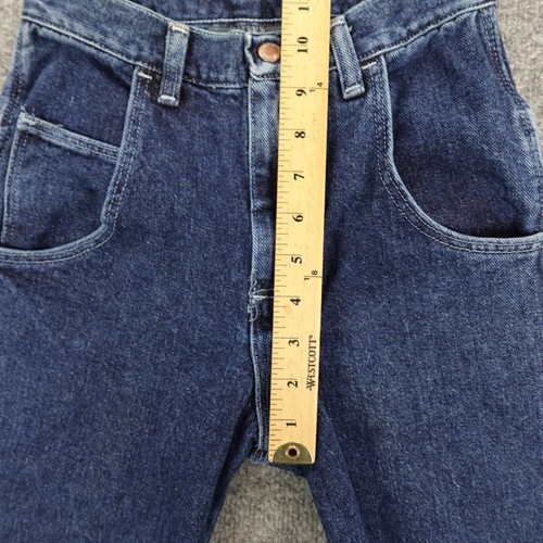 Wrangler Jeans Boys 10 Regular Blue Denim Logo Y2K Vintage Wide Leg Kids 23x23 - Picture 7 of 17