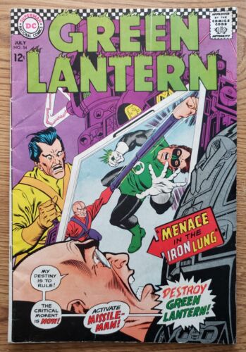 Green Lantern #54 FN 6.5 "Missile-Man, Destroy Green Lantern!" Published in 1967