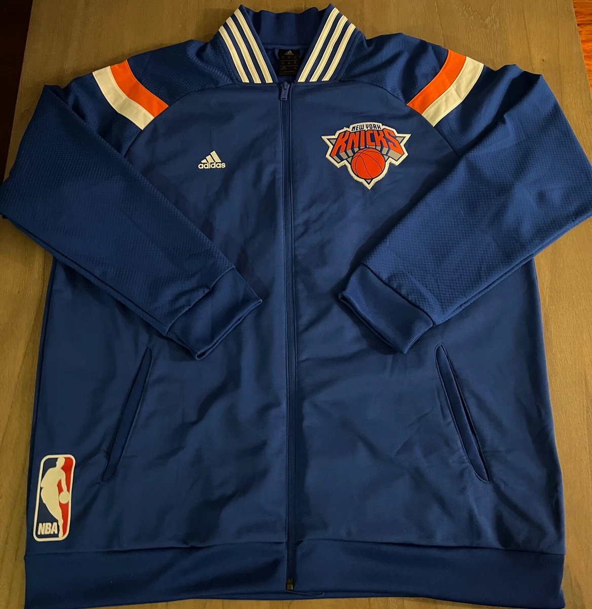 VTG New York Knicks Basketball Adidas NBA Team Jacket Mens 2XL