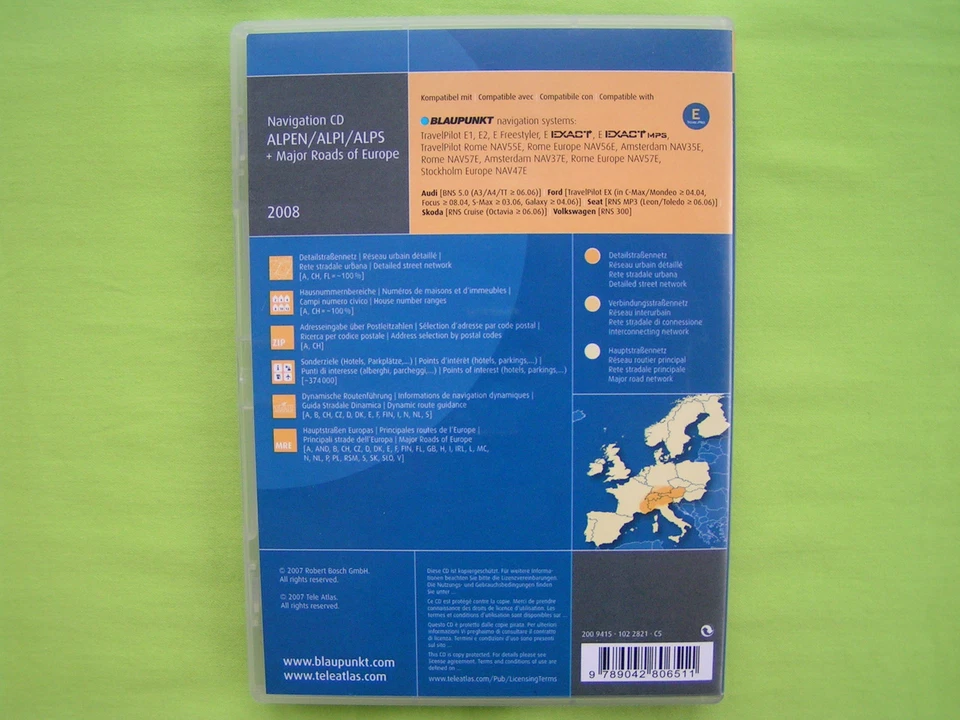 CD NAVIGATION ALPEN + EU 2008 EX VW RNS 300 PASSAT 3C AUDI BNS 5 FORD SKODA SEAT - Bild 2 von 4