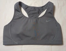 Nike Dri-Fit Women's Activewear Sports Bra Size Medium Solid Gray