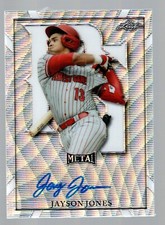 2021 Leaf Metal Perfect Game A-A Autographs Wave Silver #BAJJ2 Jayson Jones 7/12