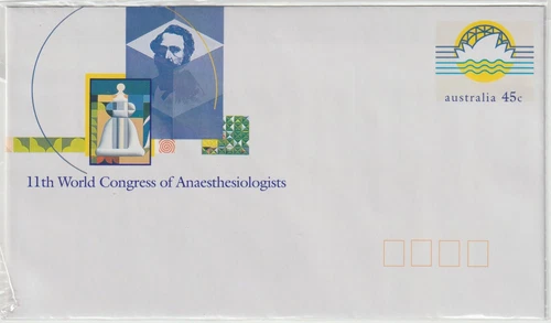 1996 Australia Pre-Stamped Envelope - Congress Anaesthesiologists- 45 Cent Stamp