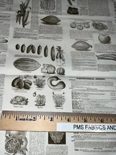 MODA Farm Garden theme 100% cotton fabric by the yard retro farm ads 7477 11