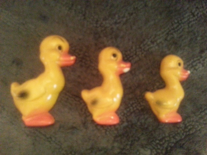 Vintage Duck Trio Wall Hangings Wall Plaque Decor Chalkware