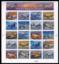 #3916-3925 American Advances in Aviation Sheet MNH