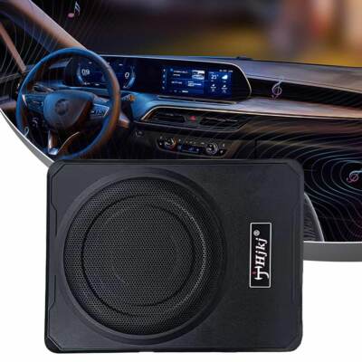 8'' 600W Active Underseat Car Bass Box Audio Subwoofer Sub Speaker Amplifier 12V