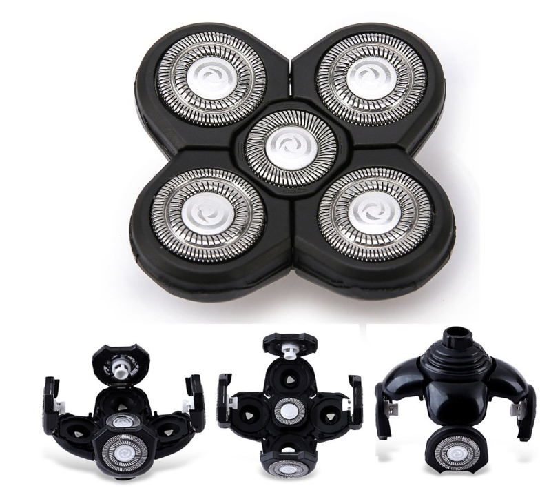 5-In-1 Rotary Electric Shaver Heads Blade Rechargeable Hair Beard ...