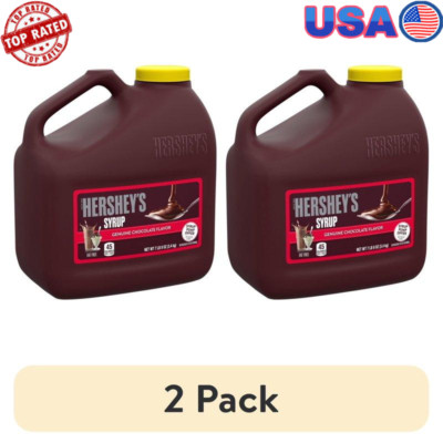 Chocolate Syrup Bulk Jug 7 lb 8 oz x 2 Pack Genuine Flavor Desserts & Drinks New