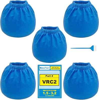 Vacuum Filter Armor All 2.5 Gallon Vacmaster 1.5 Polyester Reusable 5 Pack