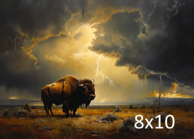 #ad Bison Buffalo 4 8x10quot; Old West Landscape Art Matte Print $11.00