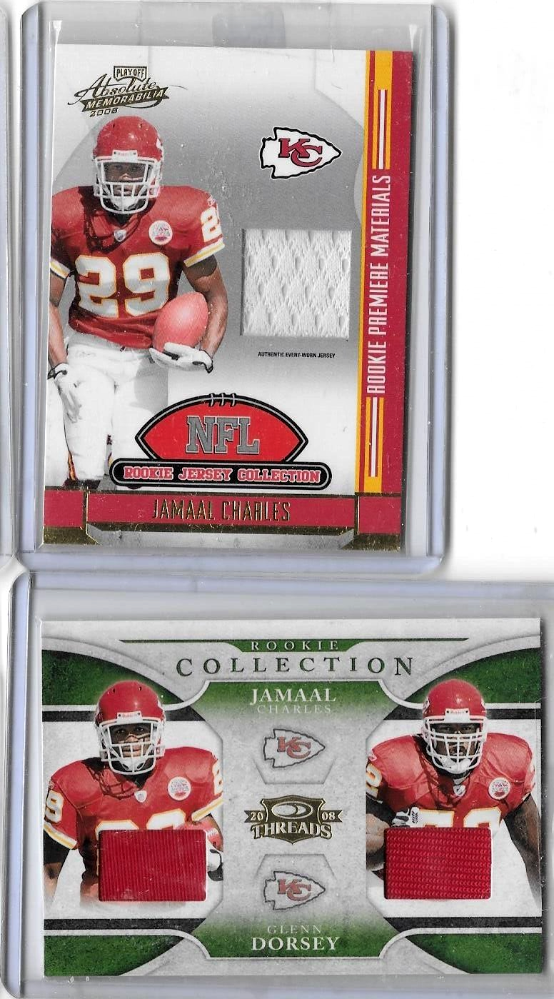 JAMAAL CHARLES LOT OF 4 DIFFERENT GAME USED JERSEY CARDS eBay