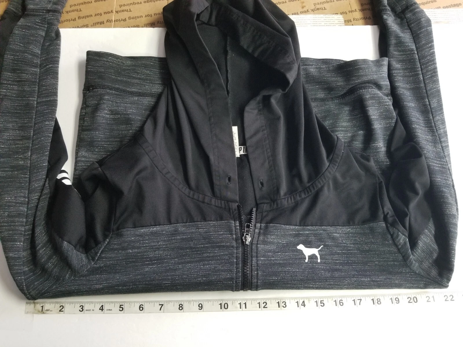 UNDERCOVER Victoria's Secret rosa felpa con cappuccio donna pullover medio nero grigio zip vedi foto