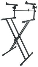 Rockville RKS42X X-Stand 2-Tier Keyboard or DJ Stand Fits Roland GO:KEYS