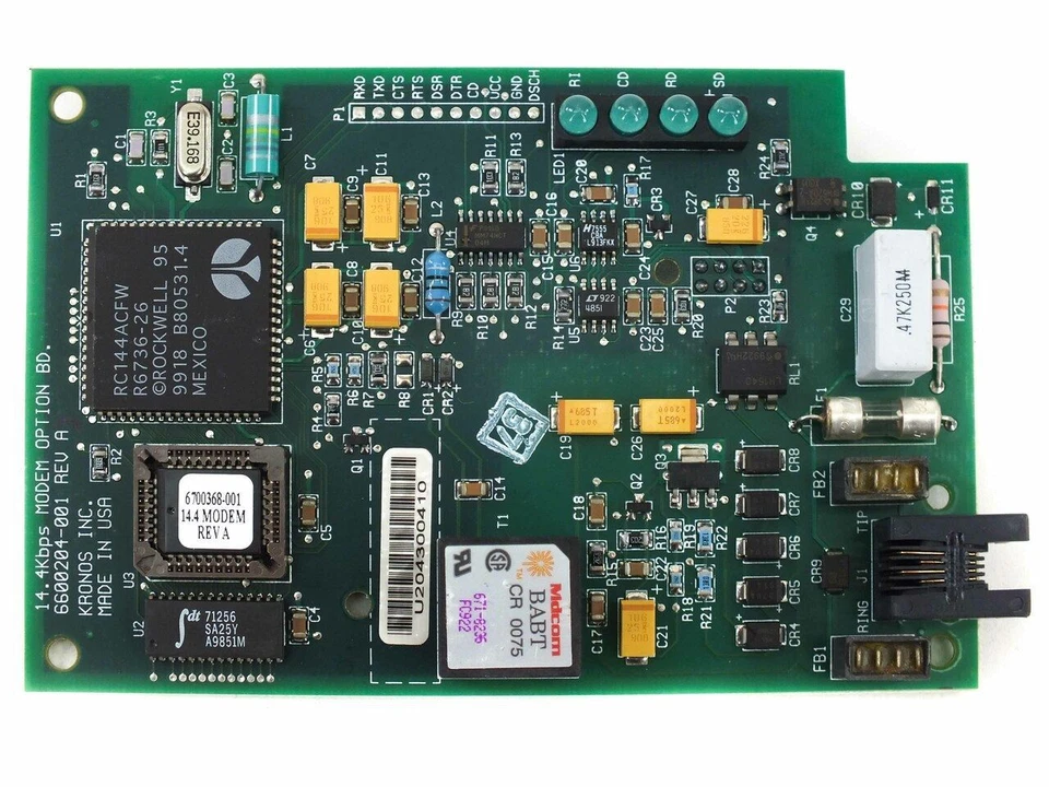 Kronos 6600204-001 14.4Kbps Modem Card 460F Time Clock Terminal - 8601183 - USED - Image 2 of 4