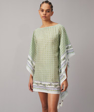 Tory Burch Beach Tunic Cover up Caftan Garden Party Botanical M