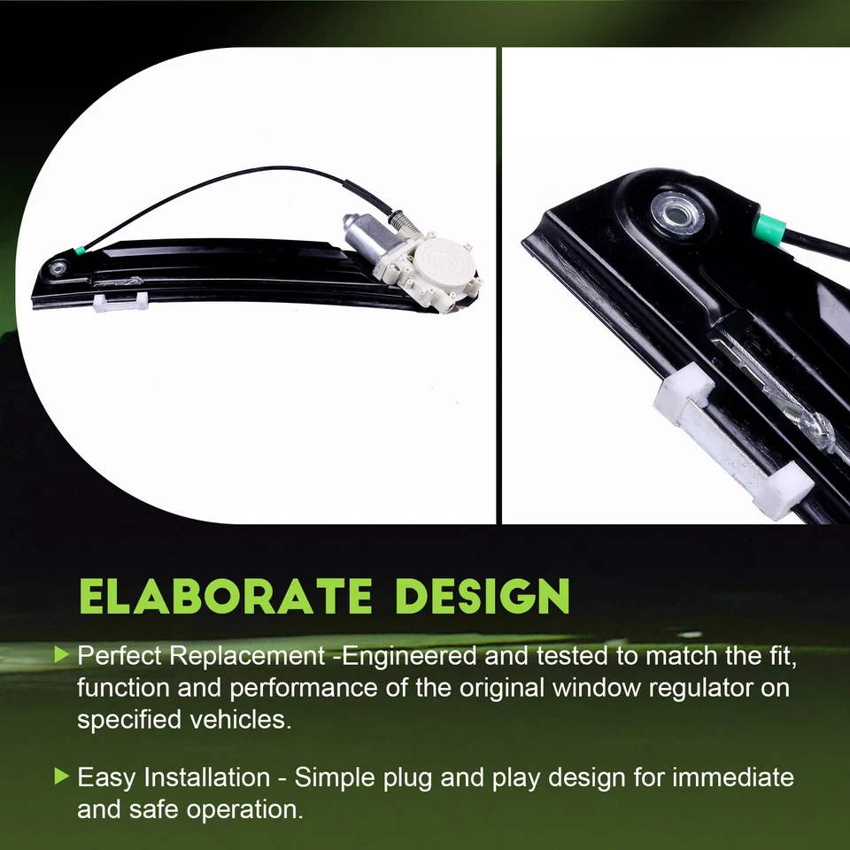 Regulador de ventana eléctrica trasero derecho con motor para BMW 525i 528i 530i 540i M5 2,8l Foto 4 de 4