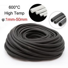 White/Black 600 C High Temp Fiberglas Sleeving Wire Cable Insulation Tube 1-50mm