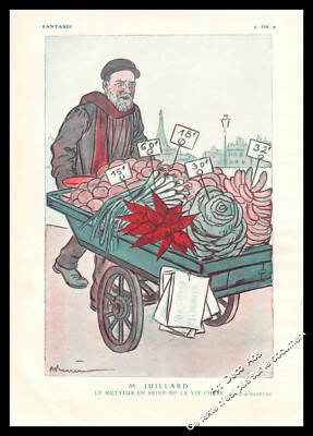1924 M. Juillard [Prefect of the Seine] La Vie Chère à Paris Humour by Barrère