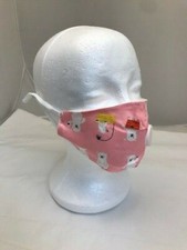 Beautiful polar bears with scarves on pink with valve face cover bandana