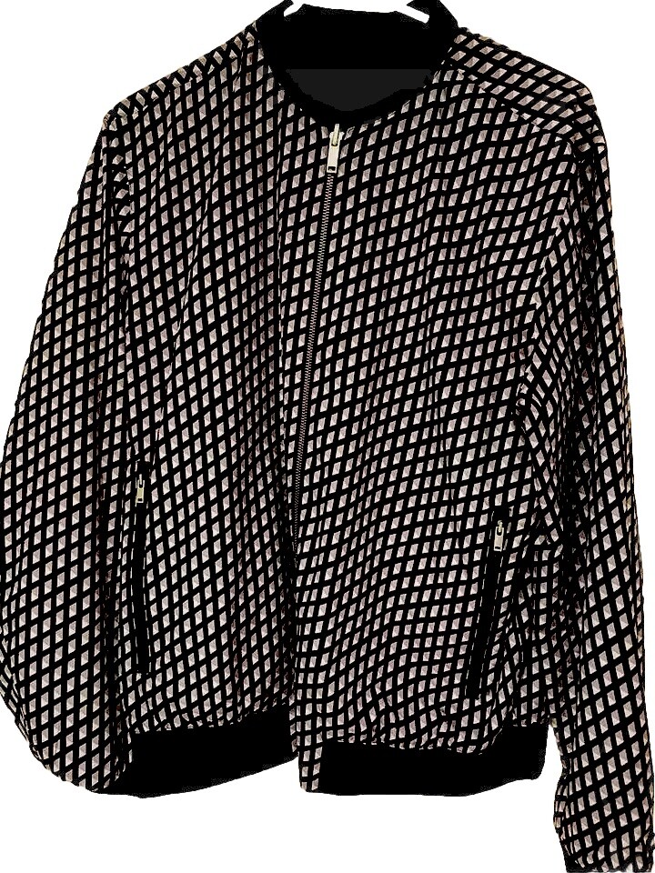 COS Reversible zip-up jacket solid Black & Geo Pa… - image 3