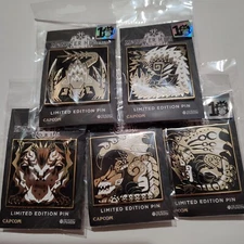 Monster Hunter World Official Limited Edition Collectible Pins Full Set
