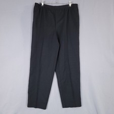 Alfred Dunner Women's Black Pants Size 14 Elastic Waist Straight Leg