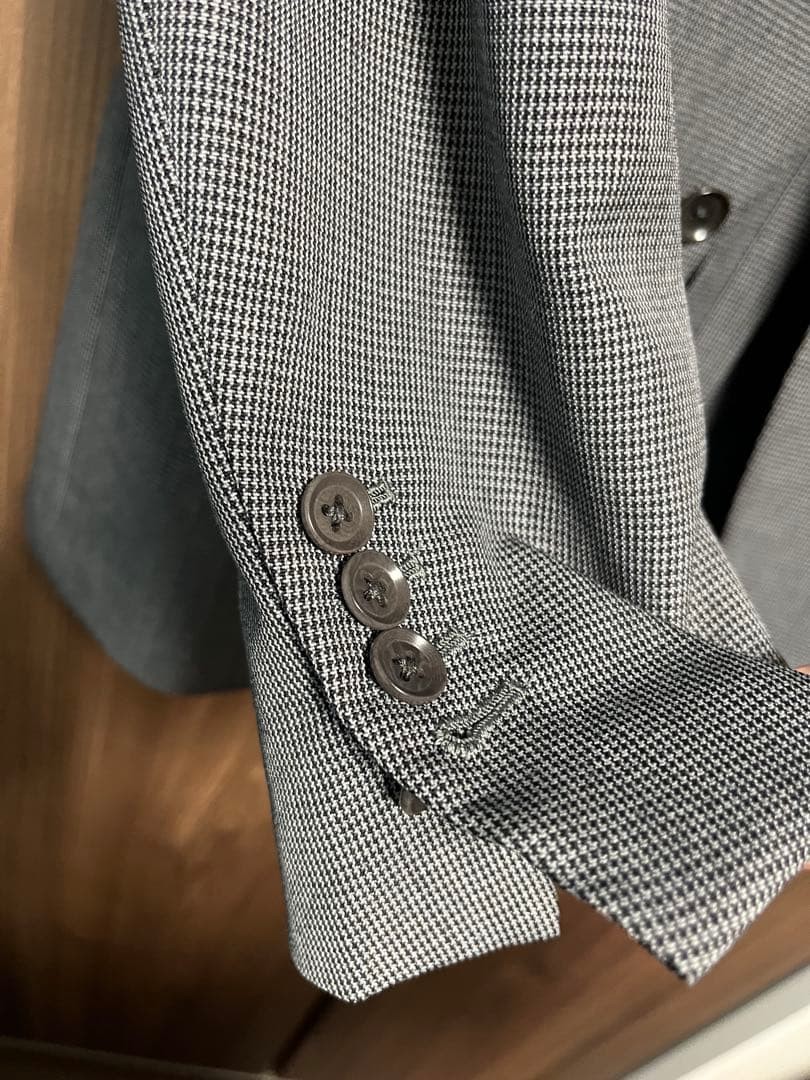 RING JACKET Tailored Houndstooth Wool Jacket Size… - image 9