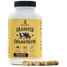 Ancestral Supplements Grass Fed Beef Colostrum Supplement, 3000 mg, Offers Immun