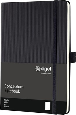 sigel Notizbuch Conceptum DIN A5 blanko schwarz 97 Blatt