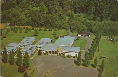 Our Lady of Peace Retreat Aerial View Beaverton Oregon OR postcard HP2