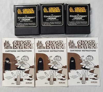 BC's Quest For Tires II Grog's Revenge for ColecoVision NTSC Cart and Manual
