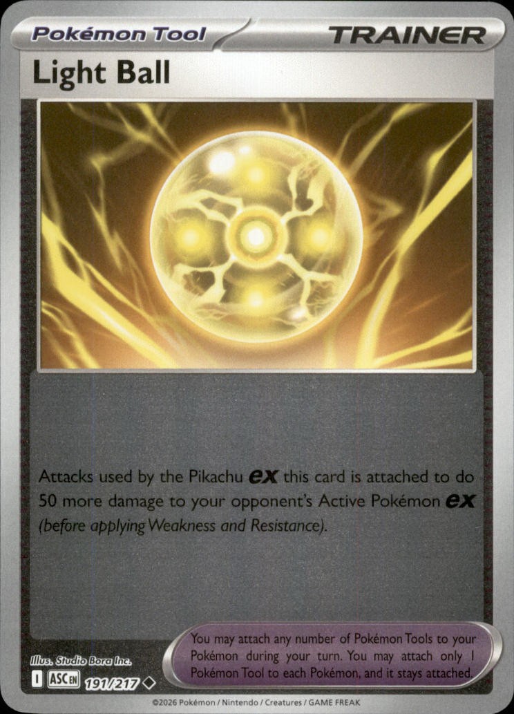Light Ball 191/217 ME: Ascended Heroes Reverse Holo Pokemon-EN NM